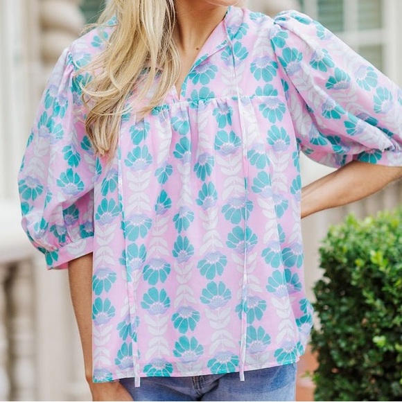 J.Marie Puff Sleeve Tunic - Picture 1 of 5